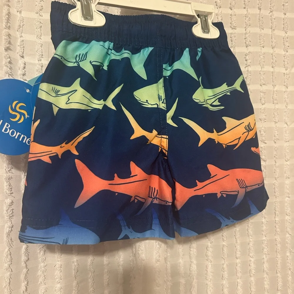 Solborne Kids 24M Shark Print‎ Swim Shorts